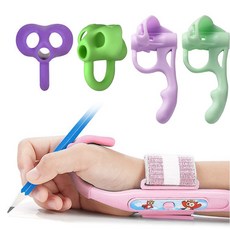 다다 연필 그립 조절식 손목 글씨교정기 세트, 핑크(손목교정기), 랜덤발송(손가락교정기 숏, 손가락교정기 롱), 1세트 문구/오피스/학용품/수업준비 반품 최저가 5,170원