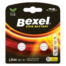 벡셀 코인 건전지 LR44, 2개입, 1개 생활용품/생활전기용품 반품 최저가 710원