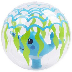 코멧 이중마개 투명 돌고래 비치볼, 41cm, 혼합색상, 1개 완구_취미/물놀이/계절완구 반품 최저가 3,300원
