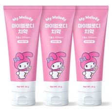 아텍스 마이멜로디 고불소 딸기향 치약, 80g, 3개 생활용품/구강/면도 반품 최저가 9,500원