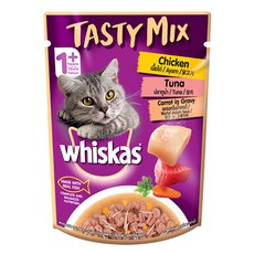 위스카스 어덜트 고양이 테이스티 믹스 습식사료, 닭+참치, 70g, 1개 undefined/undefined 반품 최저가 800원