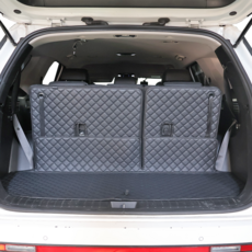 엔젤카매트 가죽 퀼팅 등받이 트렁크매트, 블랙 + 블랙, 더뉴 팰리세이드(LX2) 7인승 자동폴딩 자동차용품/인테리어 반품 최저가 35,580원