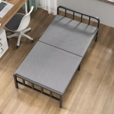 오브민 철제프레임 일반 접이식 침대 + 매트 세트, 블랙 홈인테리어/싱글하우스 반품 최저가 67,700원