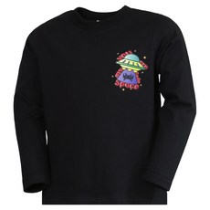 유라비 아동용 우주선 긴팔 면 라운드 티셔츠 출산/유아동/유아동패션 반품 최저가 9,440원