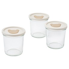 글라스락 베이비 곰돌이캡 이유식 보관용기 원형, 투명, 3개, 690ml 주방용품/밀폐저장/도시락 반품 최저가 14,470원