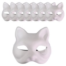 파티쇼 고양이 종이탈 가면, 8개 문구/오피스/파티/이벤트 반품 최저가 7,200원