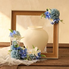 조화 메모리얼 블룸 봉안당 납골당 꾸미기 코너형 리스 2종 세트, 블루, 1세트 홈인테리어/원예/가드닝 반품 최저가 17,220원