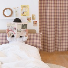 포홈 핸드메이드 크로플 기모체크 사이즈별 맞춤 봉집형 커튼 홈인테리어/FW 침구샵 반품 최저가 6,750원