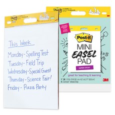 포스트잇 577 무지 미니 이젤패드 38.1 x 45.7cm, 흰색, 20개입, 2개 문구/오피스/학용품/수업준비 반품 최저가 32,640원