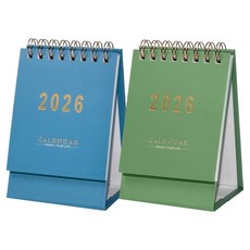 간단상점 2026 미니 달력 데스크 캘린더, 블루, 그린, 2개 문구/오피스/다이어리/플래너 반품 최저가 2,930원