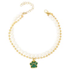 웨이비데이즈 반려동물 엘로 레이어드 펜던트 비즈 목걸이, 골드그린, 1개 반려동물용품/펫티켓 산책용품 반품 최저가 7,870원