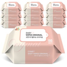 코멧 오리지널 유아용 아기물티슈 리필형, 10팩, 100매, 50g 출산/유아동/물티슈 반품 최저가 7,740원