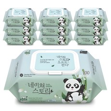 네이쳐스토리 소프트판다 아기물티슈 캡형, 100매, 10세트 생활용품/화장지/물티슈 반품 최저가 8,510원