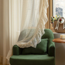 미미솔레 빈티지 프릴 뜨개 레이스 봉형 커튼 홈인테리어/FW 침구샵 반품 최저가 42,670원