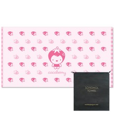송월타월 코코베리 스트로베리68 바스 타월 + 파우치 세트, 타월(분홍), 파우치(블랙), 1개 홈인테리어/바스타월 반품 최저가 6,310원