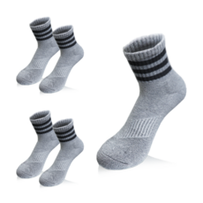 컴프로 남성용 스포츠 중목 쿠션 이중바닥 링글 기능성 양말 5족 세트, 회색-검정, 1세트 스포츠/레저/기타스포츠 반품 최저가 13,900원