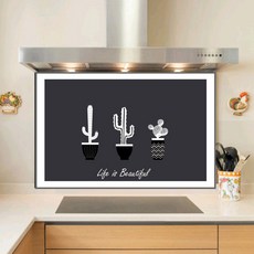 키센 주방아트보드 꽃보다 선인장 800 x 500 mm, 그레이, 1개 홈인테리어/셀프인테리어 반품 최저가 60,550원