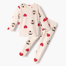 유니프랜드 하트루돌프 피치웜 기모9부 상하의 세트 패션의류/잡화/유아동패션 반품 최저가 8,310원