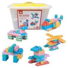 맘스아이 말랑이 파스텔 소프트 아기 블럭 88p, 혼합색상, 1개 완구/취미/블록놀이 반품 최저가 26,310원