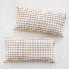 헬로미니미 아기 베개 커버 2p + 솜 2p 세트, 베이지(체크) 출산/유아동/유아동침구 반품 최저가 15,880원