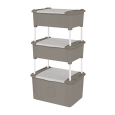 리빙스마일 대형 스마일 다용도수납함 혼합형 3단, 브라운, 1개 출산/유아동/유아가구/인테리어 반품 최저가 14,340원