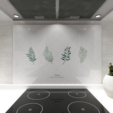 웰룸 주방아트보드 L 855 x 600 mm 유노이아2, 화이트, 1개 홈인테리어/셀프인테리어 반품 최저가 9,910원