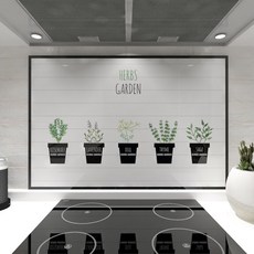 웰룸 주방아트보드 L 855 x 600 mm 허브가든, 화이트, 1개 홈인테리어/셀프인테리어 반품 최저가 57,420원