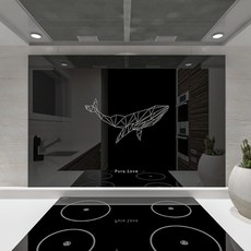 웰룸 퓨어러브 주방아트보드 895 x 600 mm, 블랙, 1개 홈인테리어/셀프인테리어 반품 최저가 35,360원