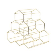 JJ 큐브형 와인진열대 6구, 골드, 1개 주방용품/와인용품 반품 최저가 5,670원