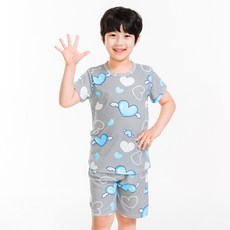 이라인 남아용 냉감 통기성 하트엔젤 반팔 상하 이지웨어 잠옷 세트 출산/유아동/유아동패션 반품 최저가 6,530원