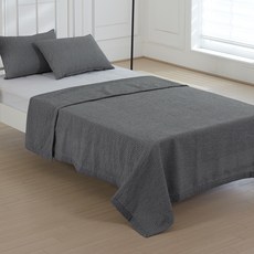 보드래 블라썸 리플샤카 여름 홑이불, 차콜그레이 홈인테리어/침구 반품 최저가 7,470원