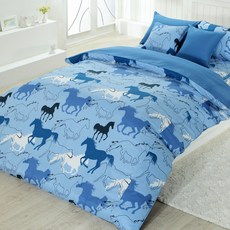 보드래 순면 유니크 홑이불커버, 홀스블루 홈인테리어/FW 침구샵 반품 최저가 35,310원