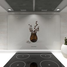 웰룸 주방아트보드 코튼플라워2 800 x 600 mm, 컬러풀 + 연 베이지, 1개 홈인테리어/셀프인테리어 반품 최저가 80,010원