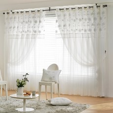 지나송 웨딩스타일 암막 이중 커튼 세트 홈인테리어/FW 침구샵 반품 최저가 68,520원