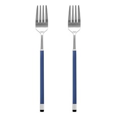 보겐 국산 스퀘어 투톤 샤틴 디너포크 DF, 블루, 2개 주방용품/수저/커트러리 반품 최저가 9,390원