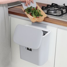 네이쳐리빙 모던데일 뉴 걸이형 음식물 쓰레기통, 그레이, 1개 주방용품/음식물쓰레기통 반품 최저가 7,890원
