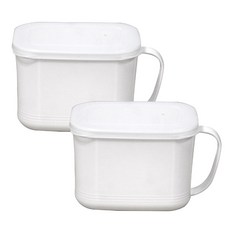 핸디 캐니스터 밀폐용기 화이트, 2개, 800ml 주방용품/밀폐용기/반찬통 반품 최저가 4,250원
