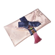 지극정성 단아한 나비노리개 현금예단보 + 봉채 봉투, 살구그레이띠, 1개 문구/오피스/카드/엽서/봉투 반품 최저가 9,700원