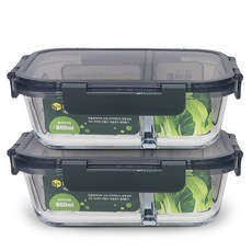 뉴락 내열 오븐글라스 용기 직사각 2절, 2개, 860ml 주방용품/밀폐용기/반찬통 반품 최저가 15,520원