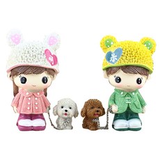 앤티스 커플로맨스 차량용 피규어 2종, 토끼캡커플, 1세트 자동차용품/인테리어 반품 최저가 7,360원