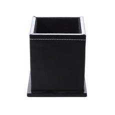 가죽 다용도 사각 문구 연필꽂이 통, 블랙, 1개 홈인테리어/가구 반품 최저가 5,900원