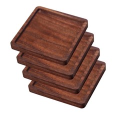 마켓피오 호두나무 티코스터 홈사각 4p, 혼합색상 주방용품/컵/텀블러/와인용품 반품 최저가 13,950원