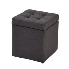 신원 루카스 수납 쿠션 화장대 스툴, 차콜, 1개 홈인테리어/의자/소파 반품 최저가 17,250원