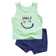 그린베베 아동용 통기성 여름 스마일 편면내의 나시 출산/유아동/출산준비물/선물 반품 최저가 6,930원