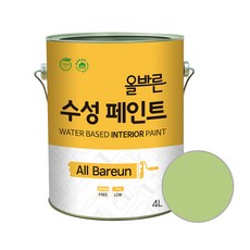 페인트인포 올바른 수성 페인트, 프레쉬그린, 1개, 4L undefined/undefined 반품 최저가 4,240원