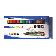 장군사 문교 칼라 유성매직세트, 12색, 1개 문구/오피스/필기류 반품 최저가 4,760원