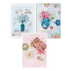 프롬앤투 정물 꽃 카드 3종 세트 FT222-456, 혼합 색상, 1세트 문구/오피스/카드/엽서/봉투 반품 최저가 4,930원