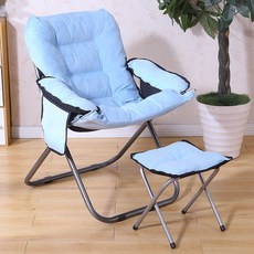 가팡 휴대용 접이식 1인용 쇼파의자 + 발거치대, 스카이(7105) 문구/오피스/사무용품 전문관 반품 최저가 37,680원