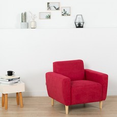 에보니아 143 방수 패브릭 1인용 소파, 레드 문구/오피스/사무용품 전문관 반품 최저가 95,400원