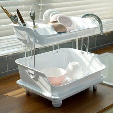 창신리빙 센스 식기건조대, 2단, 화이트, 1개 주방용품/주방수납/정리 반품 최저가 18,730원
